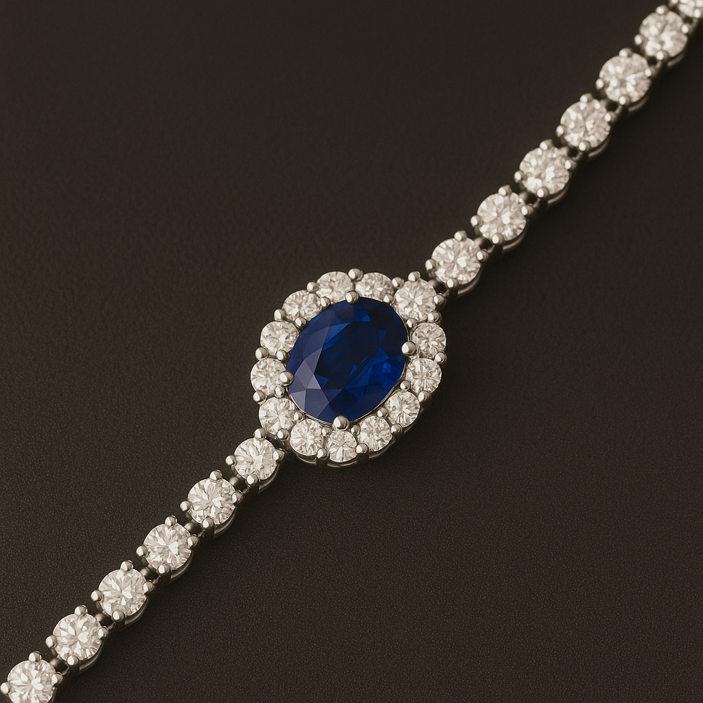 Royal Diamonds – Platinum Sapphire & Diamond Bracelet